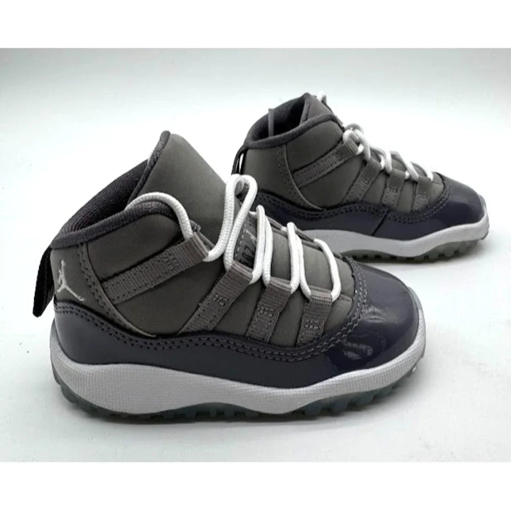 Nike Air Jordan 11 Retro Little Flex TD Cool Grey White 378040-005 Toddler 5C